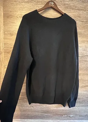 Uniqlo knit sweater sz XL navy blue crew neck minimalist oversized thumbnail 1