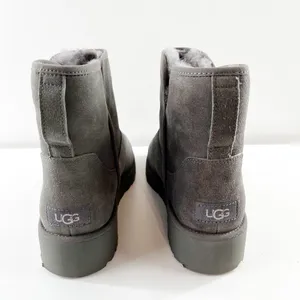 UGG Ankle Shearling Kristin Snow Boots Booties Gray 8.5 thumbnail 6