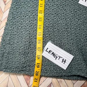 Aerie Chunky Open Knit Crochet Tank Top‎ Green Scoop Neck Small Folklore Indie thumbnail 10