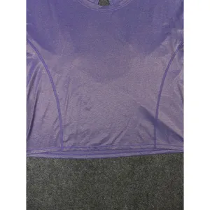 Lululemon Purple Heathered Open Back Yoga Training Top Short Sleeve Womens thumbnail 7