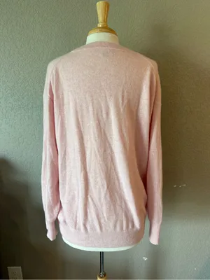J.Crew 100% Cashmere Crewneck Sweater Pink Size M thumbnail 2