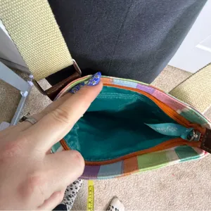 Lily Bloom Crossbody Purse Shoulder Bag‎ Colorful Geometric Accent Flap Pocket thumbnail 4