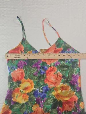 Victoria's Secret Vintage Orange Floral Satin Cami thumbnail 5