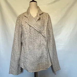 CAbi Estate Chenille Womens Blazer Sz M Lagenlook Artsy Knit 985 Quiet Luxury thumbnail 15