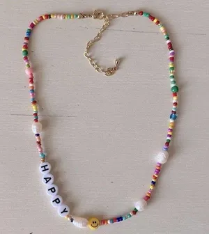 NWOT Happy Multi-Color Beaded Necklace thumbnail 1