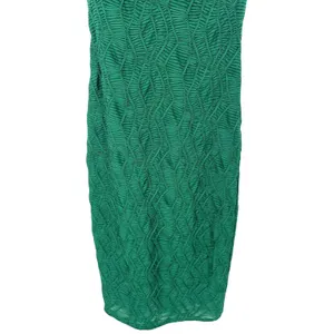 House of Harlow Green Textured Mock Neck Sleeveless Bodycon Midi Dress Size XS thumbnail 9