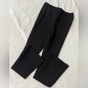 Anthropologie Maeve Black Ponte Flare Pants Retro 70s Elastic Waist Size Small thumbnail 7