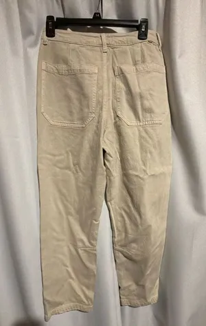 78&Sunny Pants Size 6 Beige Cotton Twill Trousers thumbnail 3