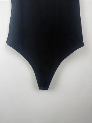 Abercrombie Soft AF Collection Black Tank Sleeveless Bodysuit Size Medium thumbnail 3