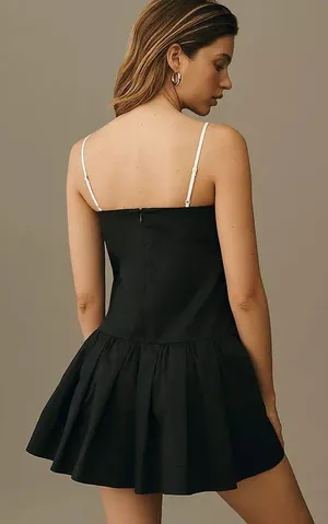 Anthropologie NWT Black MARE MARE SQUARE-NECK ROMPER. Size Medium thumbnail 4