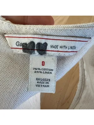 Gap Coastal Preppy Linen Blend Sleeveless A-Line Dress Size 0 Beige Yellow thumbnail 6