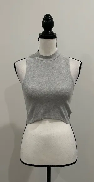Forever 21 Mock Neck Ribbed Crop Top thumbnail 1