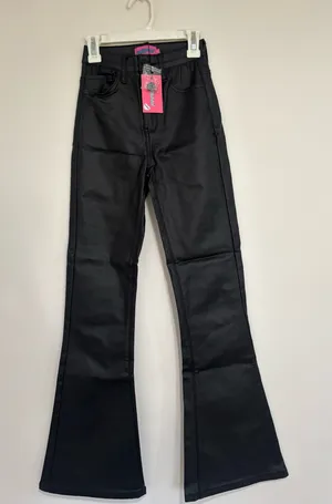 Edikted Leather Pants Flare Black thumbnail 1