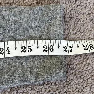 Brandy Melville Wool Blend Sweater One Size Gray‎ Oversized Made in Italy Deep V thumbnail 7
