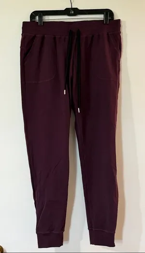 Women's plum Drawstring Jogger Pants Purple Size XL thumbnail 1