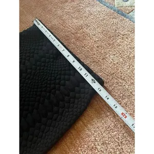 “My Tribe”black textured pencil skirt size M stretch snakeskin pattern thumbnail 3