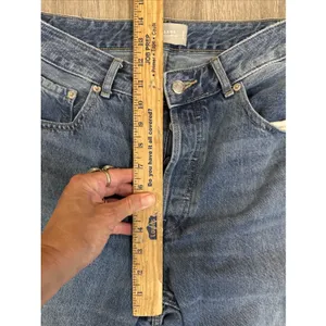 Everlane Jeans Womens 30 Blue 90s Cheeky Jean Crop Organic‎ Cotton Button Fly thumbnail 5