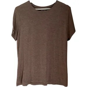 Beige Brown Soft Spun Short Sleeve Basic Crewneck Tee Womens Large Nine West Top thumbnail 4