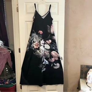 Maxi Dress For Women Flower Floral Print Sleeveless Adjustable Straps Size M thumbnail 5