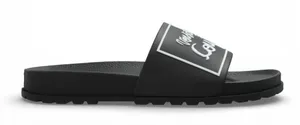 Versace Jeans Couture Black Logo Rubber Slide Sandals EU 38 US 7 - 7.5 NEW thumbnail 1