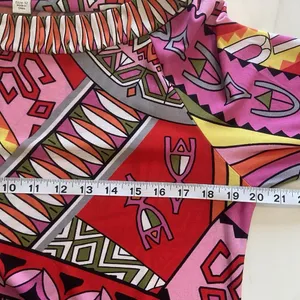 Muse Boston Proper Pink Orange‎ Geometric Shift Drop Waist Retro Dress 12 Light thumbnail 8