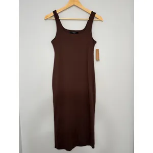 CAARA Contouring Tank Midi Chocolate Brown Shaping Stretchy Midi Medium thumbnail 2