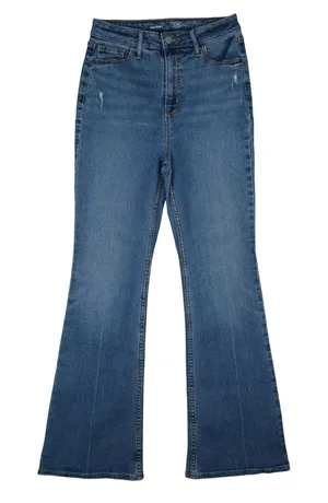 Old Navy Higher High-Rise Flare Jeans Women 6 Distressed Mary Kate Boho Retro‎ thumbnail 1