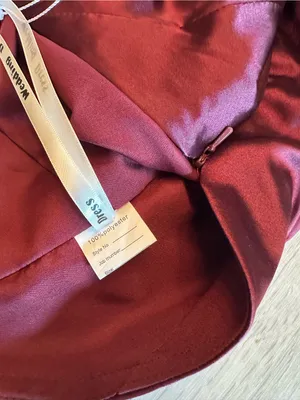 Monvelli Elegant Halter Satin Floor Mermaid Prom Gown Wine Size 2 NWT thumbnail 9