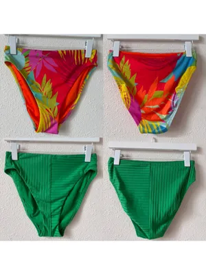 Sanctuary Tropical Printed High Waisted Bikini Bottoms Size Small Lot of 2 thumbnail 2