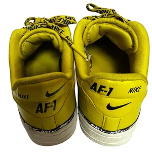 Nike Jordan Air Force 1 Low Yellow Black Logo Tape Sneakers Women’s Size 6.5 thumbnail 4