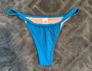 Shade & Shore Blue Triangle Bikini Bottom thumbnail 1