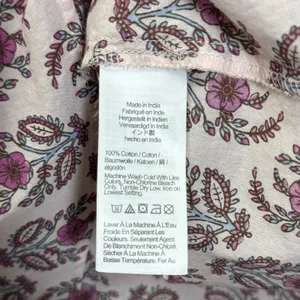 J.Crew Women's Sz S Pink Floral‎ Button-Down Shirt Long Sleeve Cotton Blouse thumbnail 4
