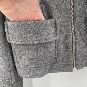 ANN TAYLOR Blazer Size Medium Wool Blend Gray Business Casual Office Work Career thumbnail 5