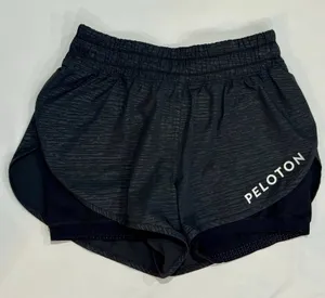 Lululemon x Peloton Black 2 in 1 Running Shorts Bike Short Liner Size 8 thumbnail 1