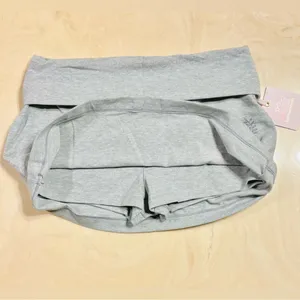 🎀PINK x LoveShackFancy Foldover Cotton Mini Skirt / Skort Bling Logo Preppy M thumbnail 7