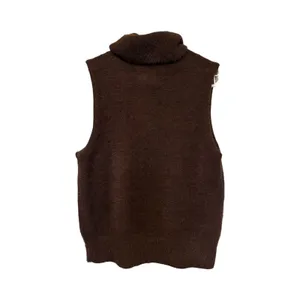 Jessica Simpson Brown Sleeveless Turtleneck Sweater Vest | Women’s M thumbnail 4