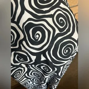 Anthropologie Dazey LA Black and White Tripnosis Swirl Bodysuit Size Small thumbnail 5