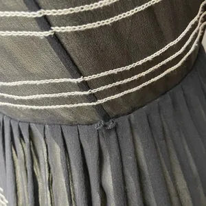 Anthropologie Hitherto Silk Dress Stripes Retro Sleeveless Fit‎ and Flare Black thumbnail 16