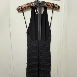 Alice + Olivia Lace Black Maxi Dress Size 0 thumbnail 8