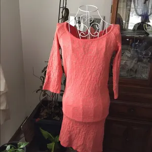 Arden B Metallic Knit Cutout Back Bodycon Mini Dress Size L thumbnail 2