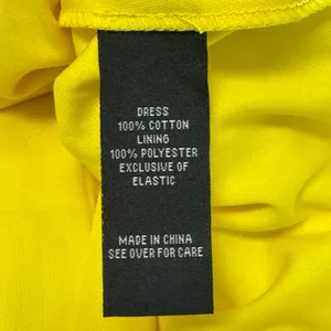 A. Byer Yellow Swiss Dot Halter‎ Mini Dress Smocked Waist Tiered Skirt Medium thumbnail 7