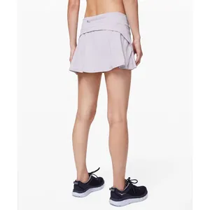 Lululemon Tennis Skirt Skort Womens Play Off The Pleats Golf Silver Lilac Size 6 thumbnail 4