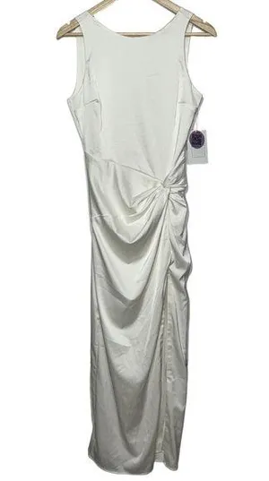 Abercrombie & Fitch White Sleeveless Formal Wedding Backless Maxi Dress Size S thumbnail 1