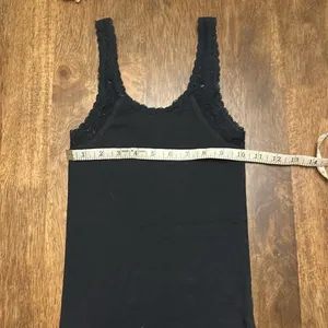 Abercrombie & Fitch Black Tank Top with Lace Straps thumbnail 6