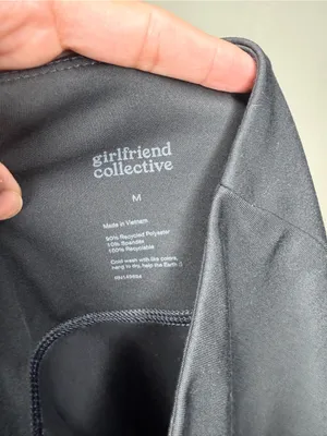 Girlfriend Collective Women High Rise Biker Shorts M Grey Workout Pilates Gym thumbnail 6