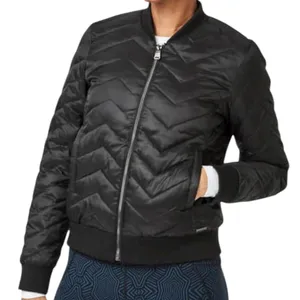 Sweaty Betty Women's Glacier Quilted Bomber Jacket Puffer‎ Coat Black Size Large thumbnail 1