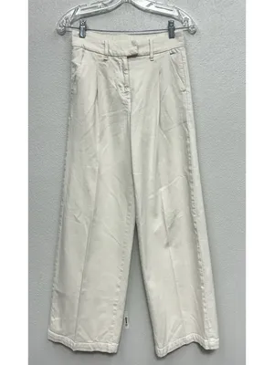 American Eagle Trouser Pants Womens 00 Khaki Wide Leg Pleated Dress Office Work thumbnail 3