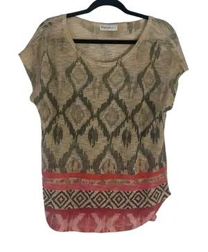 Pollux Boutique Women's Size Large‎ Open Knit Boho Western Top thumbnail 1