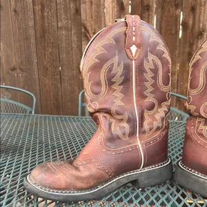 Justin Boots Gypsy Womens Brown Leather Cowgirl Western Boot Round Toe 7B Country thumbnail 5