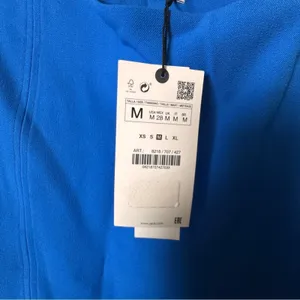 Zara Women's Blue Sleeveless Blouse Sz M NWT thumbnail 4